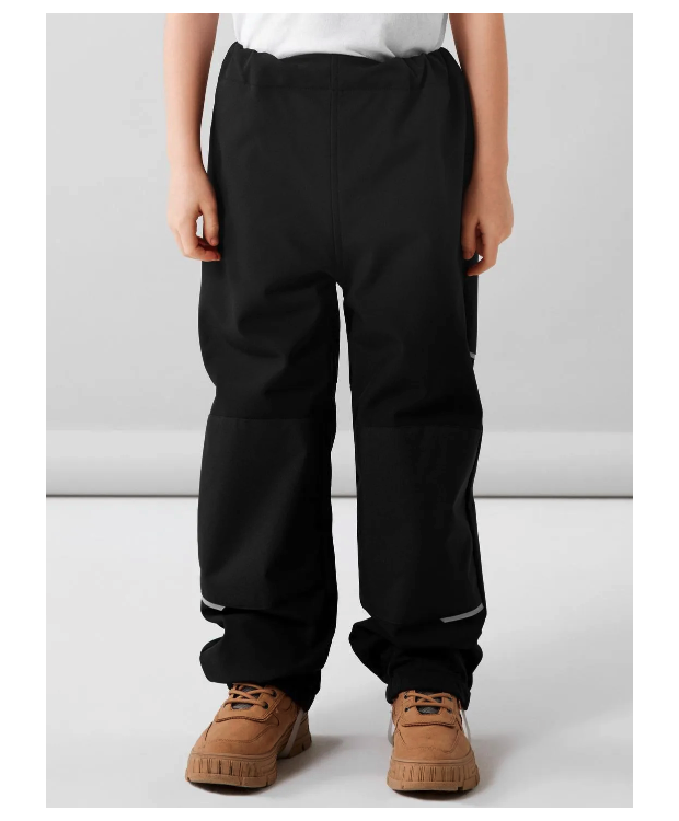 Name It Vandtæt Softshell Bukser i sort til børn billede 5