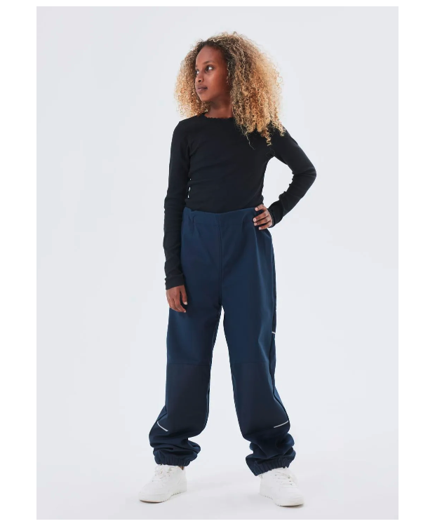 Name It Vandtæt Softshell Bukser i navy til børn billede 5