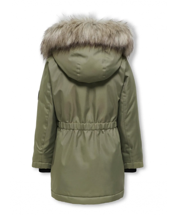 KIDS ONLY jakke med faux fur i Aloe til piger billede 2