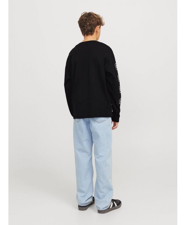 JACK & JONES Junior langærmet trøje i sort til drenge billede 3