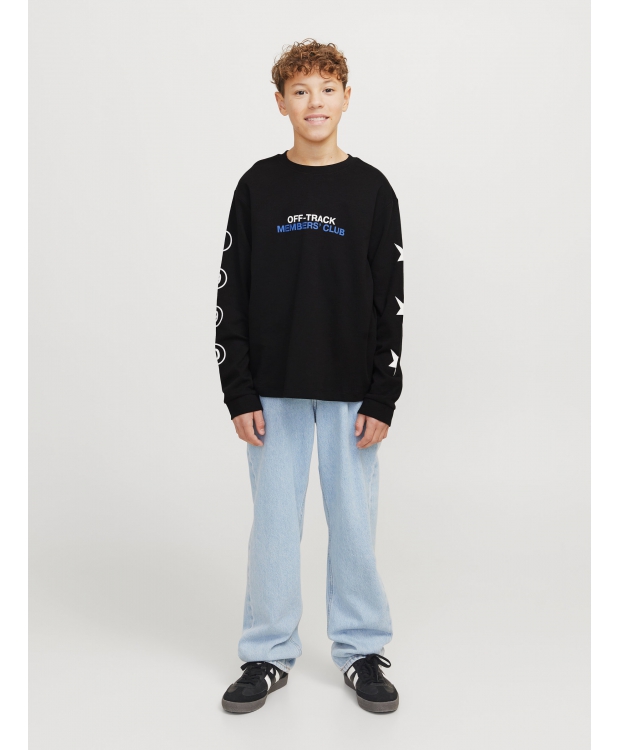 JACK & JONES Junior langærmet trøje i sort til drenge billede 4