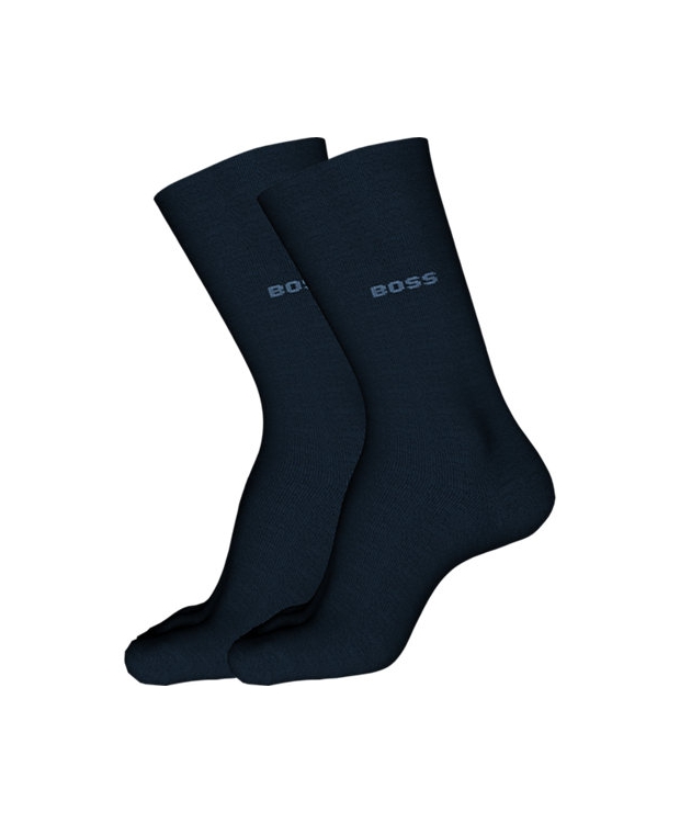 BOSS 2pak Bambusstrømper i navy til herre billede 1