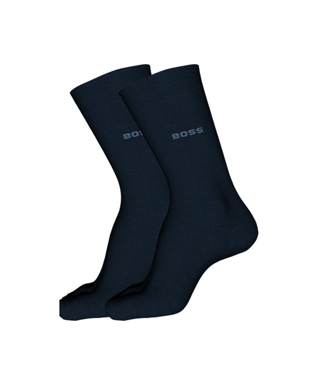 BOSS 2pak Bambusstrømper i navy til herre billede 2