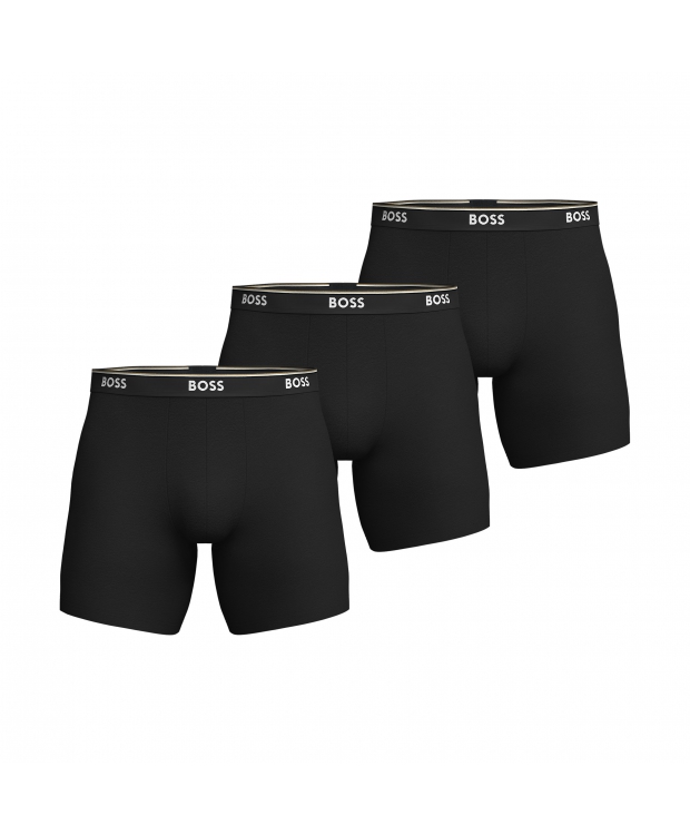 BOSS 3Pak lange underbukser/boxershorts i sort til herre billede 2