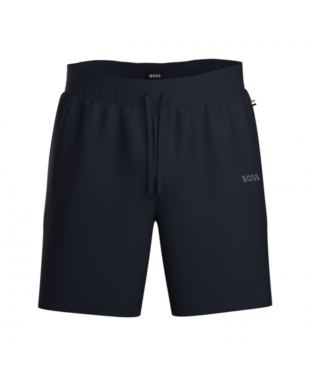 BOSS Waffle pyjamasshorts i mørkeblå til herre billede 1