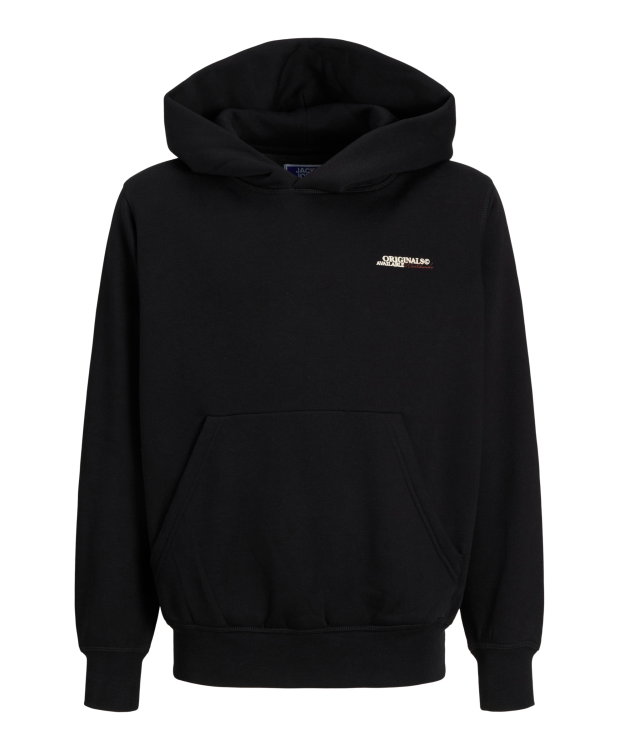 Jack & Jones Junior hoodie i sort til drenge billede 1