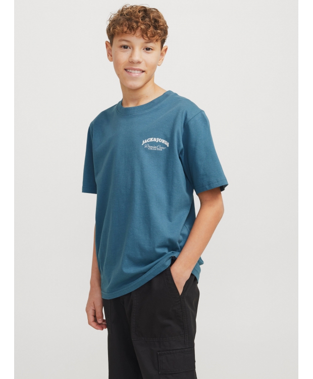 Jack & Jones Junior T-shirt i oceanview blå til drenge billede 1