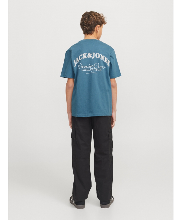 Jack & Jones Junior T-shirt i oceanview blå til drenge billede 2
