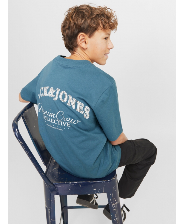 Jack & Jones Junior T-shirt i oceanview blå til drenge billede 5