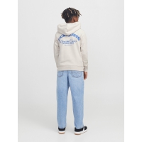 Jack & Jones Junior hoodie i Moonbeam til drenge