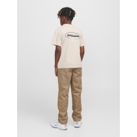 Jack & Jones Junior T-shirt i moonbeam med print til drenge