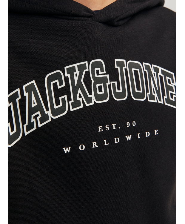 Jack & Jones Junior hoodie i sort til drenge billede 3