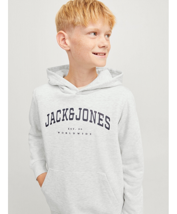 Jack & Jones Junior hoodie i lysegrå til drenge billede 2