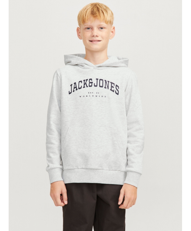 Jack & Jones Junior hoodie i lysegrå til drenge billede 1
