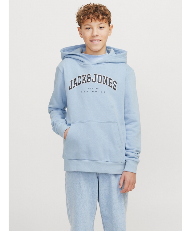 Jack & Jones Junior hoodie i lyseblå til drenge billede 4