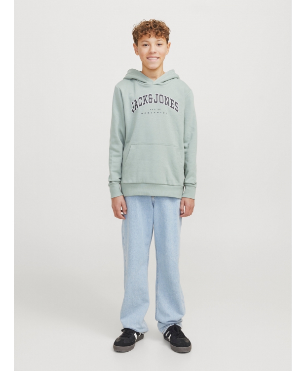 Jack & Jones Junior hoodie i støvet grøn til drenge billede 6