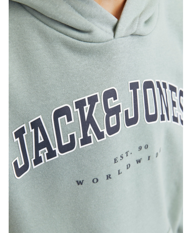 Jack & Jones Junior hoodie i støvet grøn til drenge billede 2