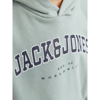 Jack & Jones Junior hoodie i støvet grøn til drenge