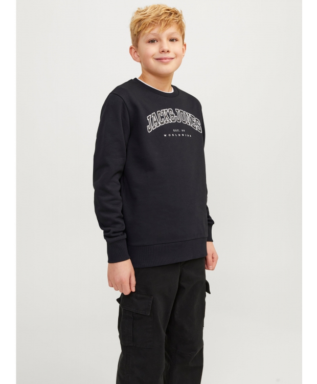 Jack & Jones Junior sweatshirt i sort til drenge billede 1