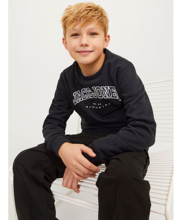 Jack & Jones Junior sweatshirt i sort til drenge billede 2
