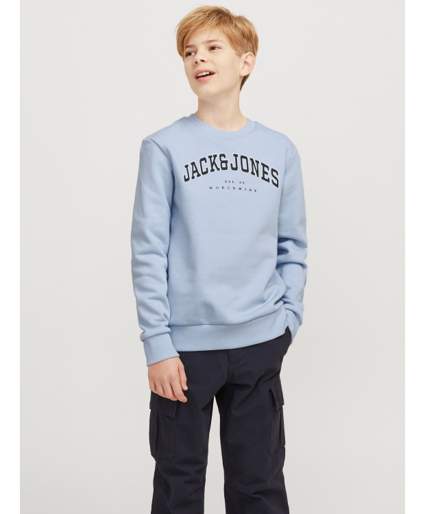 Jack & Jones Junior sweatshirt i lyseblå til drenge billede 1