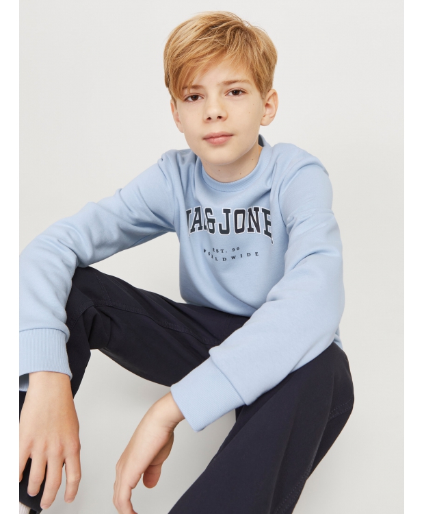 Jack & Jones Junior sweatshirt i lyseblå til drenge billede 2