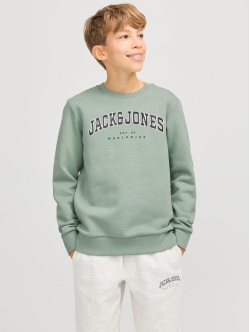Jack & Jones Junior sweatshirt i støvet grøn til drenge