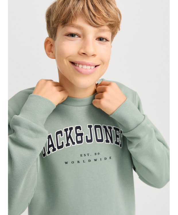 Jack & Jones Junior sweatshirt i støvet grøn til drenge billede 4