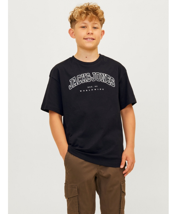 Jack & Jones Junior T-shirt i sort til drenge billede 1