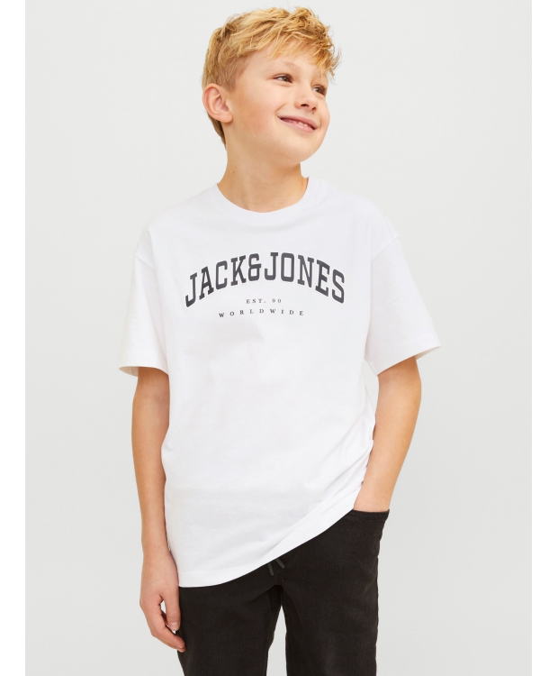Jack & Jones Junior T-shirt i hvid til drenge billede 1