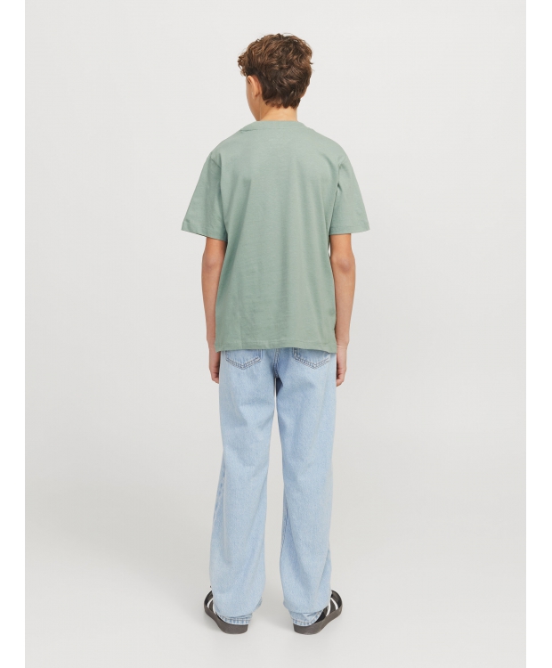 Jack & Jones Junior T-shirt i støvet grøn til drenge billede 5