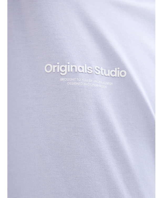 Jack & Jones Junior T-shirt i Cosmic Sky med tekst print til drenge billede 2