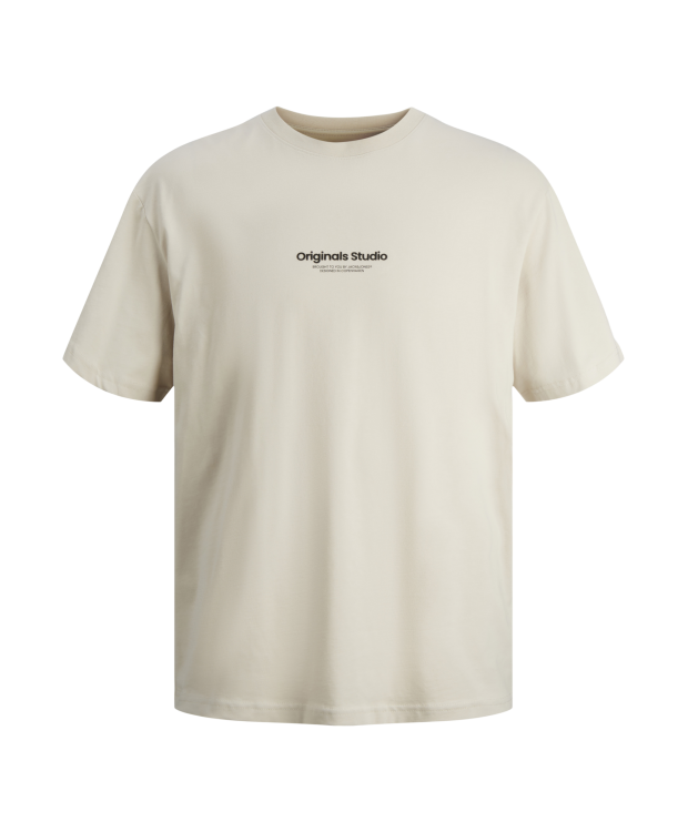 Jack & Jones Junior T-shirt i moonbeam med tekst print til drenge billede 7
