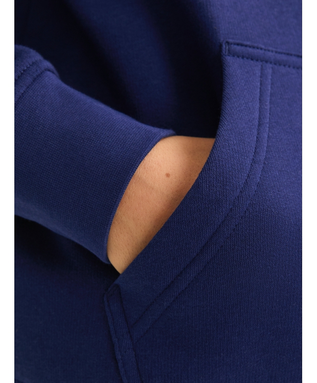 Jack & Jones Junior hoodie i Ocean navy med tekst print til drenge billede 4