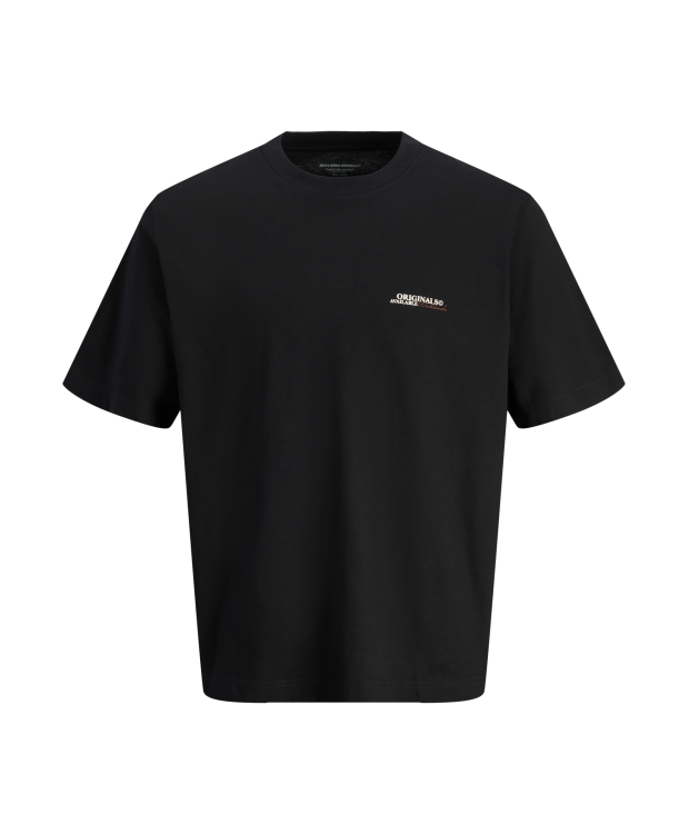 Jack & Jones Junior T-shirt i sort med print på ryggen til drenge billede 1