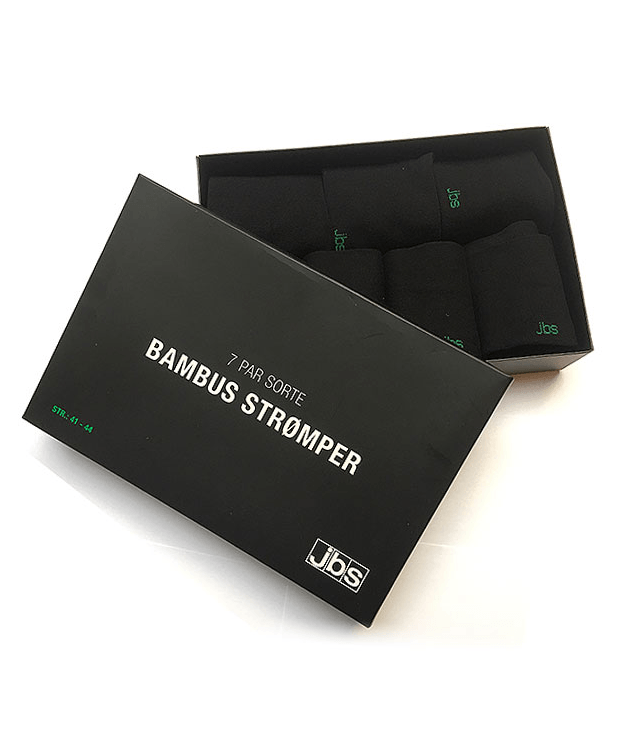 JBS 7-pak sorte bambusstrømper til herre – 37–40, 41–44, 45–48 billede 2