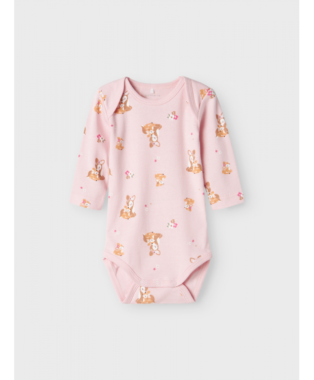 Name It 3pak Bodystocking i lyserød med hjorte til baby billede 5