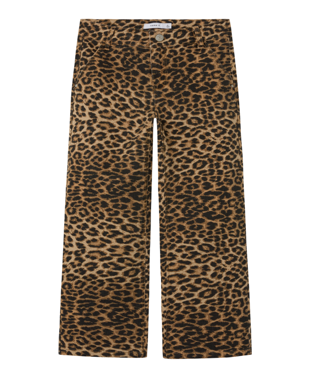 Name It bukser med leopard mønster til piger billede 1