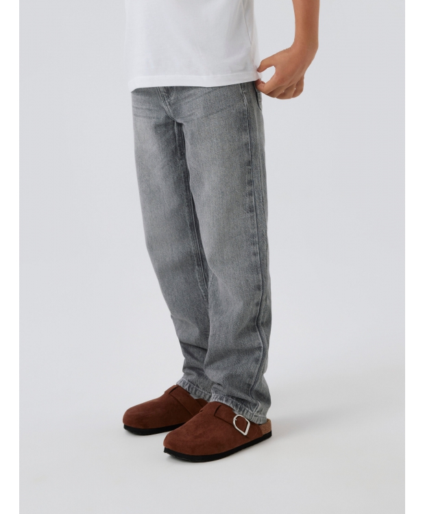 Name It denim bukser i lysegrå til drenge billede 2