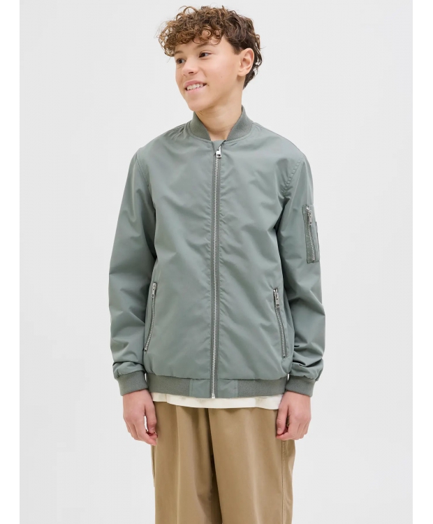 Jack & Jones Junior Overgangsjakke i agave grøn til drenge billede 1