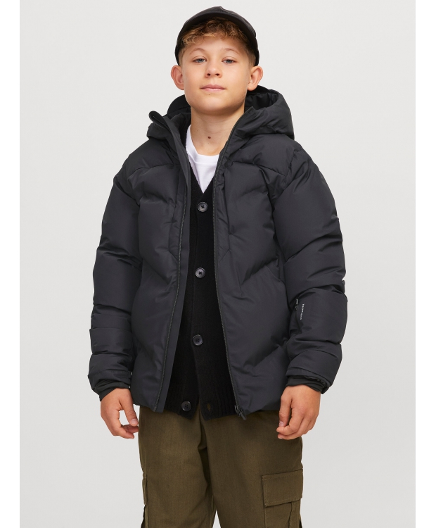 Jack & Jones Junior pufferjakke i sort til drenge billede 1
