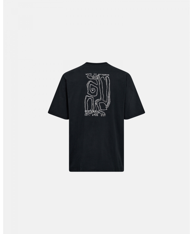 Resteröds t-shirt med ryg-print i sort til herre billede 2