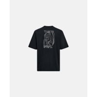 Resteröds t-shirt med ryg-print i sort til herre