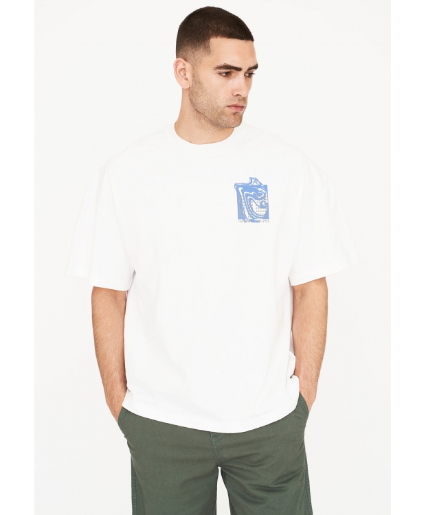Resteröds Oversized T-shirt i Hvid til Herre – 100% Bomuld | Rund Hals billede 1