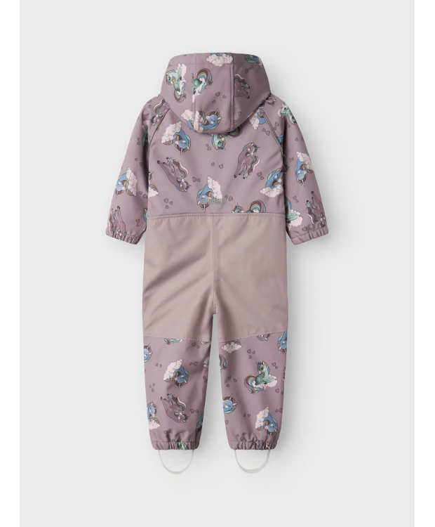 Name It Softshell-dragt i Purple Dove med enhjørninger til piger billede 2