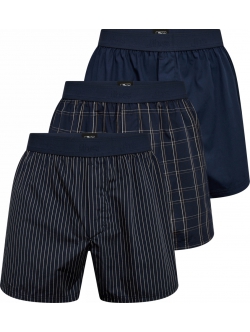 JBS 3pak bomulds boxershorts i navy til herre