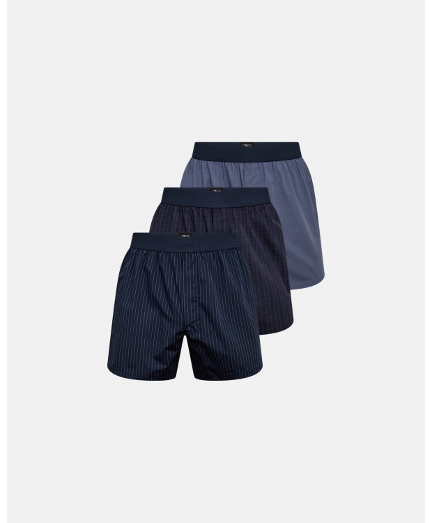 JBS 3pak bomulds boxershorts i navy til herre billede 2