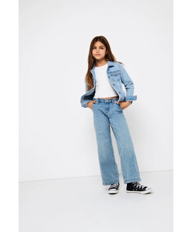 KIDS ONLY KOGCOMET wide fit jeans i lyseblå til piger billede 1
