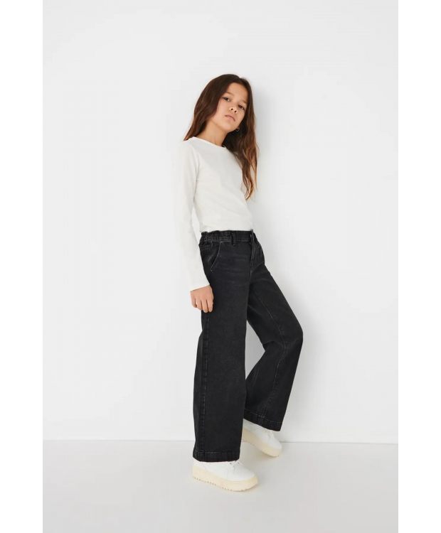 KIDS ONLY KOGCOMET wide fit jeans i sort til piger billede 1