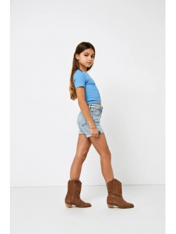 KIDS ONLY KOGPHINE regular fit shorts i lyseblå til piger – Outlet